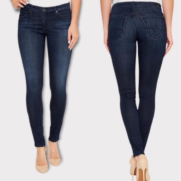 AG Adriano Goldschmied the Legging super skinny dark wash jeans size 4 / 27R - Picture 2 of 16